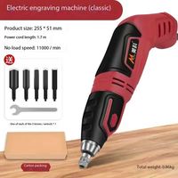 Juego de Cinceles Eléctricos para Tallar Madera, Herramienta de Tallado Eléctrico con Llave y 5 Cuchillas, Máquina de Grabado para Madera
