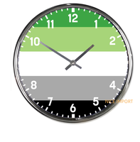 Horloges murales rondes arc-en-ciel aromatiques, horloge silencieuse classique sans tic-tac, fonctionnant sur piles, pour bureau, maison, salon