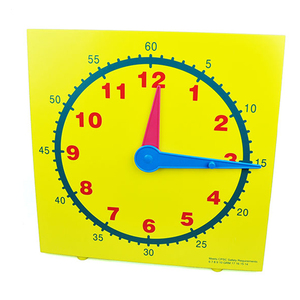 Horloges <span class=keywords><strong>de</strong></span> démonstration <span class=keywords><strong>math</strong></span>ématiques multifonctionnelles en plastique jaune, outils <span class=keywords><strong>de</strong></span> comptage pour l'apprentissage des élèves <span class=keywords><strong>de</strong></span> 2 à 13 ans, enseignants et élèves - Product Image 2