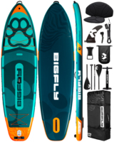 Planche de paddle gonflable OEM en gros pour chien, 11'6'*35'*6', avec soudure à chaud et siège