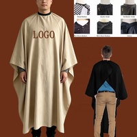 Prix d'usine, logo personnalisé, rose et noir, capes de coiffeur professionnelles, cape de salon, châle de coiffure, tablier de beauté pour cheveux
