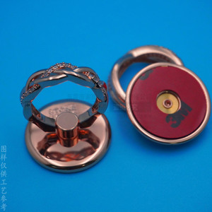 Support de téléphone en métal Hengstone, anneau rond en or rose, support de bureau adhésif - Product Image 4
