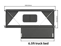 Coque de camping rigide légère Hunttoo pour camion, imperméable, quatre saisons, pour Ram 1500 Jeep Gladiator 5,5 pi 8 pi