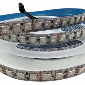 ไฟแถบ LED SMD5050 RGB แบบยืดหยุ่นสำหรับขายส่ง OEM แรงดันไฟฟ้า DC12V ระดับการป้องกัน IP20 พร้อมรีโมทคอนโทรล สำหรับตกแต่งภายในบ้านและห้องนอน - Product Image 1