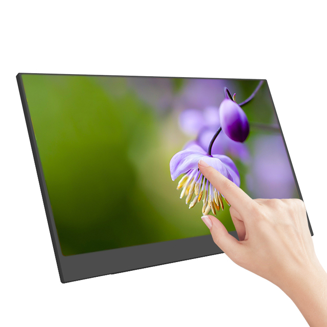 Cheapest Touchscreen 15.6" 1080P Full HD Portable Monitor Extenders with Mini HDM Headphone USB Type-C