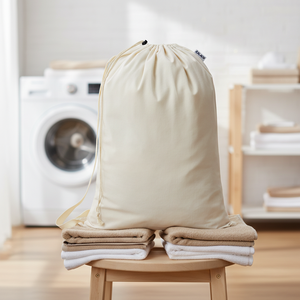 Bolsa de Lavandería de Lona Más Vendida, 24Wx29H, Cesto Grande con Correas <span class=keywords><strong>para</strong></span> Hombro y Cordón, Lavable, <span class=keywords><strong>para</strong></span> Dormitorio Universitario - Product Image 1