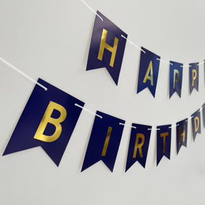 Bannière brillante Happy Birthday signe en gras ou script bannière joyeux anniversaire irisée modifiable - Product Image 6