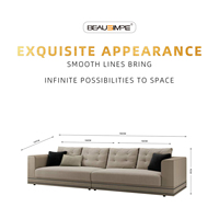 Luxuriöses Plüsch-Samt-Schlafsofa Modulares Design Premium Stoff-Leder-Ecksofa Moderne Wohnzimmermöbel