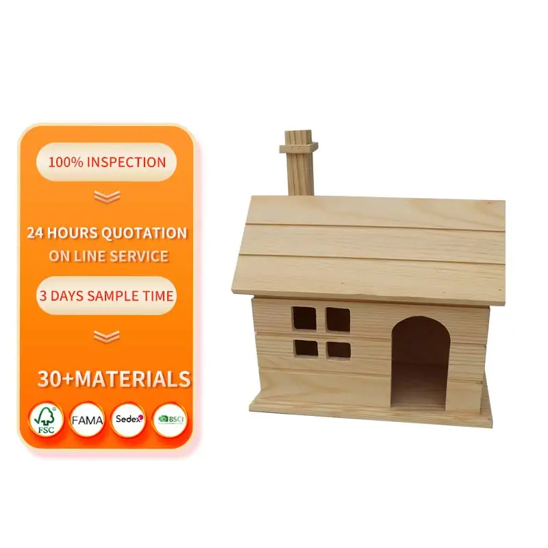 wooden pet house wooden Wooden Hamster House for Small Pet