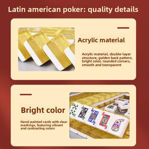 <span class=keywords><strong>Cartas</strong></span> <span class=keywords><strong>de</strong></span> Póker, <span class=keywords><strong>Rummy</strong></span> y Mahjong Latinos, Juego Portátil Premium, Entretenimiento Clásico <span class=keywords><strong>de</strong></span> Estrategia para Fiestas Familiares y Viajes, Kits <span class=keywords><strong>de</strong></span> <span class=keywords><strong>Cartas</strong></span> <span class=keywords><strong>de</strong></span> Juego - Product Image 4
