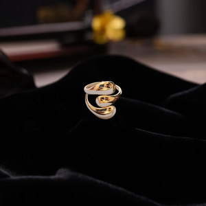 Fashion <b>Rings</b> 316L Stainless Steel PVD Gold Plating Sustainable Resistant Modern Design - Product Image 3