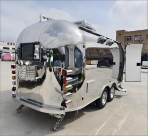 Rimorchio Commerciale per Gelato con Vetrina Refrigerata, Congelatore Rapido e Espositore per Torte Gelato per Negozi di Dolci - Product Image 6