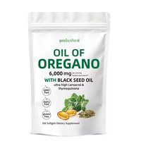 Gélules d'huile d'origan de qualité supérieure avec huile de nigelle 70% carvacrol standardisé, 300 gélules, complément alimentaire OEM