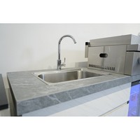 Abri de cuisine d'extérieur modulaire en acier inoxydable 304 pour camping d'été de luxe, modules de cuisine d'extérieur