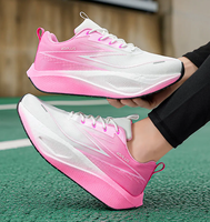 Chaussures de course ultra-légères pour hommes et femmes avec plaque en carbone, design sportif tendance, semelle intérieure EVA, chaussures de sport