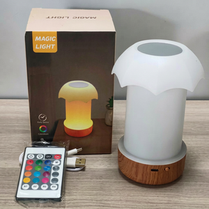 Lampe de chevet LED tactile RGB 1,6W en plastique PP avec télécommande, intensité variable, batterie intégrée, changement de couleur, sans application, lampe de table/bureau haute performance - Product Image 1