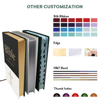 Bible personnalisée en cuir PU, impression en gros sur mesure, fournisseur OEM, église, religieuse, couverture rigide, vente directe d'usine, cadeau