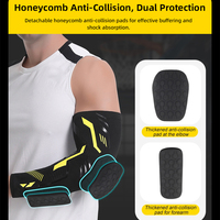Manchon de protection coudière respirant en nid d'abeille anti-collision de haute qualité pour le basketball (vente en gros)