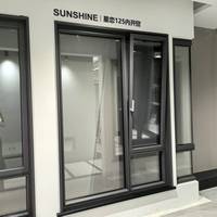Fenêtre à battant en aluminium à ouverture vers l'extérieur, ventilation améliorée, résistante aux intempéries, avec verre trempé, design à une seule feuille