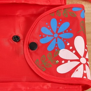 Sacs de courses pliables réutilisables en gros, petits sacs fourre-tout écologiques à bouton-pression motif floral, sacs à main et portefeuilles avec boucle dissimulée, en stock - Product Image 4