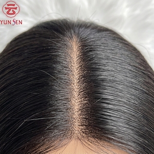 Perruque Chic Courte et Droite Type <span class=keywords><strong>Bob</strong></span> avec Dentelle Transparente Sans Colle Cheveux Humains Vierge Remy Noir Naturel Densité 150% - Product Image 4
