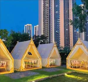 <span class=keywords><strong>Tente</strong></span> de réception triangulaire HOUMU, design <span class=keywords><strong>chalet</strong></span>, monocouche, imperméable, pour usage commercial extérieur, <span class=keywords><strong>camping</strong></span>, barbecue, et point d'accès social media - Product Image 5