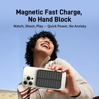 Power Bank Saku Tenaga Surya 10000mAh Nirkabel Magnetik Pengisian Daya Super Cepat 15W dari Paduan Aluminium Ultra Tipis