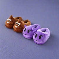 Chaussons en coton à motifs de dessins animés pour couple, style Emo, mignons, pour la maison, en coton rembourré, pour intérieur