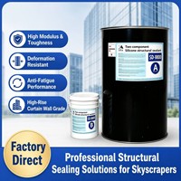 Scellant silicone structurel bicomposant pour unités de vitrage isolant de grande taille, haute résistance aux contraintes de vent