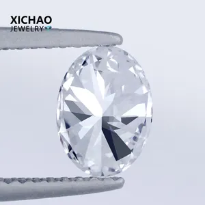 fancy solitaire single lab grown diamond 3ct E-VS1 VVS2 oval diamond for engagement ring