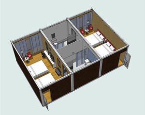 Grange pré-assemblée Portable en fer, Structure en acier, bâtiments de maisons mobiles, <span class=keywords><strong>acheter</strong></span> <span class=keywords><strong>des</strong></span> maisons illuminées - Product Image 5
