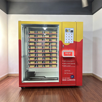 Distributeur automatique de repas chauds variés pour les terminaux aéroportuaires, à fonctionnement simple