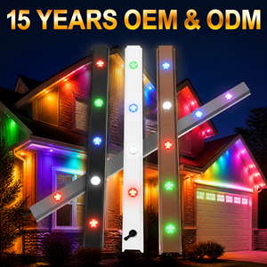 12V 24V 36V Aluminum Track Rgbw Outdoor Permanent Lighting IP68 Waterproof Eaves <b>Led</b> Christmas Decoration <b>Lights</b> for Building - Product Image 1