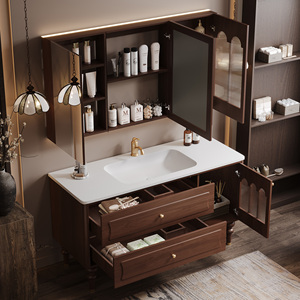 Mueble de Baño con Lavabo Individual o Doble, Mueble de Baño Independiente de Alta Gama con Espejo Inteligente LED Antivaho - Product Image 2