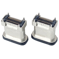 Connecteur USB vertical étanche IPX8 pour PCB SMT SMD, 24 broches, type C femelle, connecteur de charge USB, prise de charge 5A