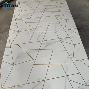 4x8白色聚氯乙烯大理石型板材马莫尔聚氯乙烯3D