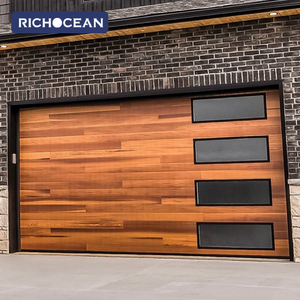 Portes <span class=keywords><strong>de</strong></span> <span class=keywords><strong>garage</strong></span> classiques en acier RICHOCEAN, couleur bois grainé, isolées avec panneaux sandwich en mousse, <span class=keywords><strong>porte</strong></span> <span class=keywords><strong>de</strong></span> <span class=keywords><strong>garage</strong></span> électrique - Product Image 1