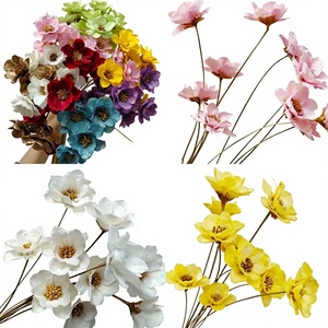 Bouquet naturel de fleurs séchées artisanales, clochettes argentées préservées, style Instagram, pour décoration de maison et arrangement en vase - Product Image 1
