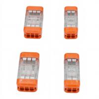 Connecteur de câblage transparent LT-22 à branchement par poussée, 2 entrées 2 sorties, pour éclairage LED et fixation, câblage par poussée