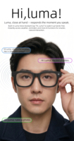 Lunettes intelligentes IA avec photographie et enregistrement vidéo 800W pixels, contrôle tactile et appareil portable.