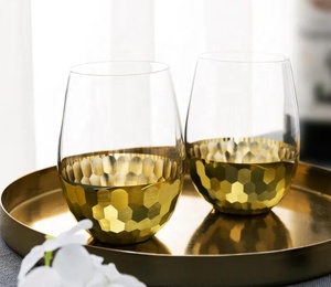 Llanta dorada, vaso de cristal <span class=keywords><strong>rosa</strong></span>, globo de vidrio - Product Image 5