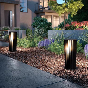 Lámpara solar para exteriores, impermeable, moderna, tipo columna, para terraza de villa. - Product Image 2