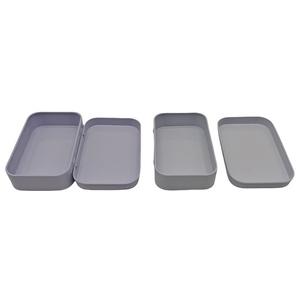 卸売り95x60x21mmブラックホワイトシルバー長方形食品グレード包装ブリキ箱ふた付きカスタムロゴ - Product Image 3