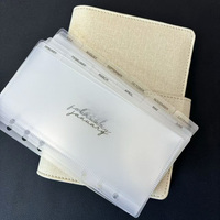 Pochettes de rangement pour argent en PP A6 personnalisées et durables, avec onglets mensuels, pochettes en plastique transparent givré pour classeur budgétaire à 6 anneaux