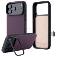 Étui magnétique en cuir vegan de qualité supérieure pour iPhone 18 Pro Max, coque arrière protectrice antichoc, accessoire de téléphone fin