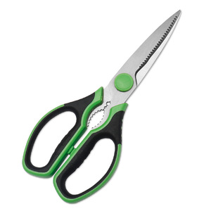 Kitchen Scissors Stainless Steel Green And Black Straight Head Multi Purpose For Home Use - Product Image 3