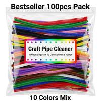 Lot de 200 tiges de chenille Jumbo haute densité pour loisirs créatifs, idéal pour les fournitures artistiques institutionnelles