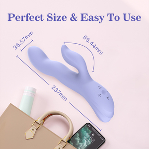 Vibrador de Conejo de Silicona Suave y Flexible <span class=keywords><strong>Ylove</strong></span> para Mujeres, 10 Modos de Vibración, Ángulo Ajustable, Motor Dual, Estimulador de Punto G - Product Image 6