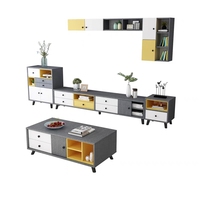 Bon prix Offre Spéciale moderne en bois maison stockage salon meubles à la mode Table basse meuble TV
