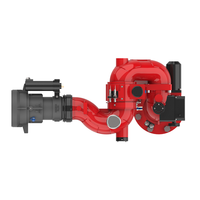 Canon à eau électrique motorisé 4800-7200 LPM longue portée 85-95 m, jet de brouillard, en alliage d'aluminium, pour réservoirs d'hydrocarbures et fermes